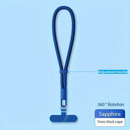 Adjustable Universal Phone Lanyard Strap – Clip Holder for All Phone Cases (Neck, Shoulder, Crossbody & Wrist, 7mm Thick)