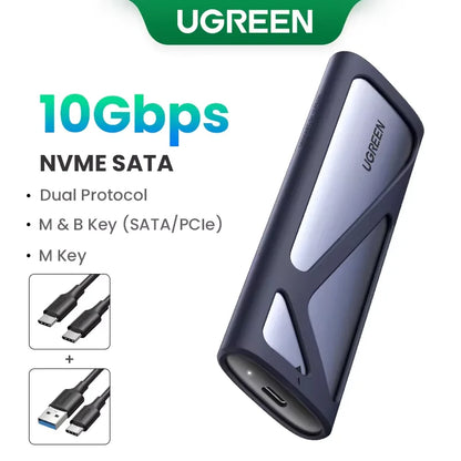 UGREEN M.2 SSD Enclosure - USB-C 3.1 Adapter for NVMe PCIe & NGFF SATA M.2 SSDs