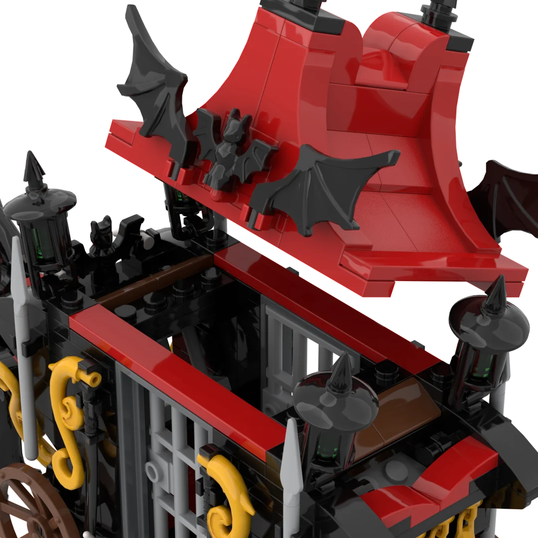 DIY Medieval Carriage Building Kit – Vampire Wagon MOC Brick Toy for Boys Birthday Gift