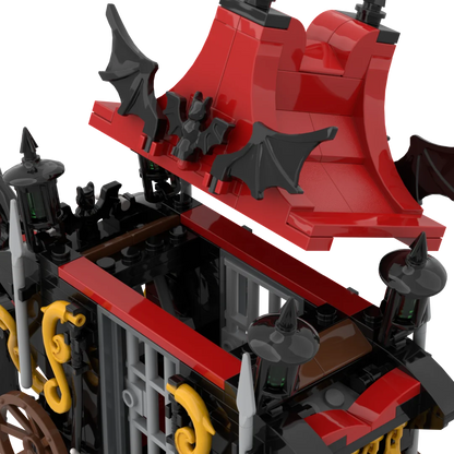 DIY Medieval Carriage Building Kit – Vampire Wagon MOC Brick Toy for Boys Birthday Gift