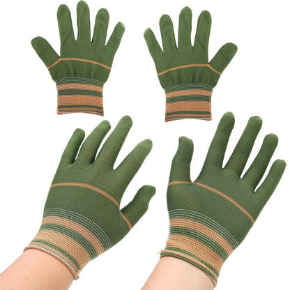 Nylon Work Gloves - 12-Pair Non-Slip Protective Gloves for Construction, Warehouse & Industrial Work