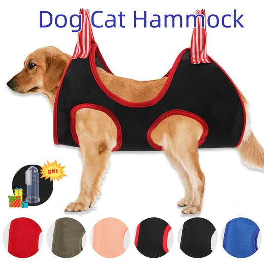 Pet Grooming Hammock : Fixed Bath Bag for Dogs and Cats - Anti-Scratch Nail Cutting, Trimming Restraint, Cat Beauty Hanging Supplies