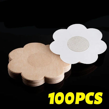 Invisible Nipple Cover Stickers - Self-Adhesive Breast Lift Tape and Disposable Bra Pasties for Women