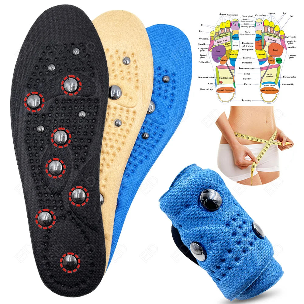 EiD Magnetic Therapy Foot Insoles – Soft Acupressure Sports Cushion for Men & Women