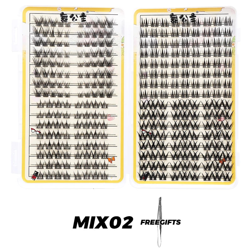 Individual Lash Extensions Kit – DIY Cluster Eyelash Book, False Lashes for Home Makeup