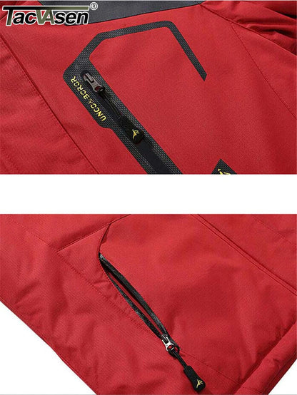 Men’s Fleece Lined Mountain Jacket - Removable Hooded Winter Ski, Snowboard and Hiking Parka Coat