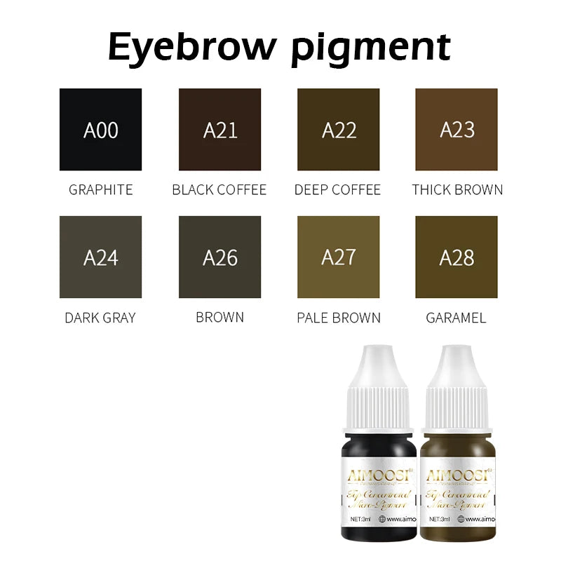 Top Tattoo Microblading Paint Ink: New 3ml Pigment for Semi-Permanent Body Art - Eyebrows, Eyeliner, Lips Tint Makeup Supplies