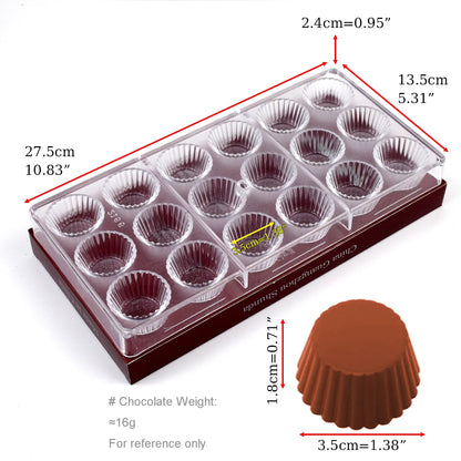 3D Polycarbonate Chocolate Mold - Sphere Diamond Chocolate Bomb & Bonbon Baking Mold for Professional Candy Making