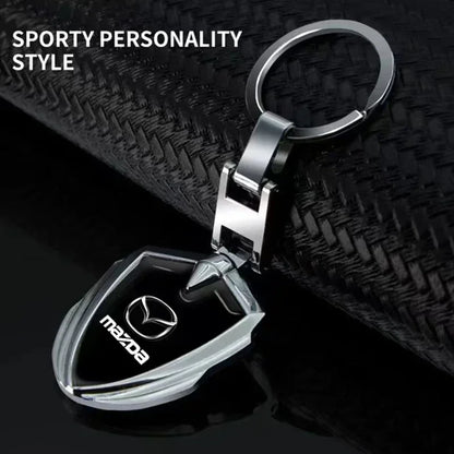 3D Metal Car Logo Keychain – Key Ring for Mazda 2 3 4 5 6 7 8 CX-3 5 8 9 MX-5 RX-8 BT-50 Atenza R360