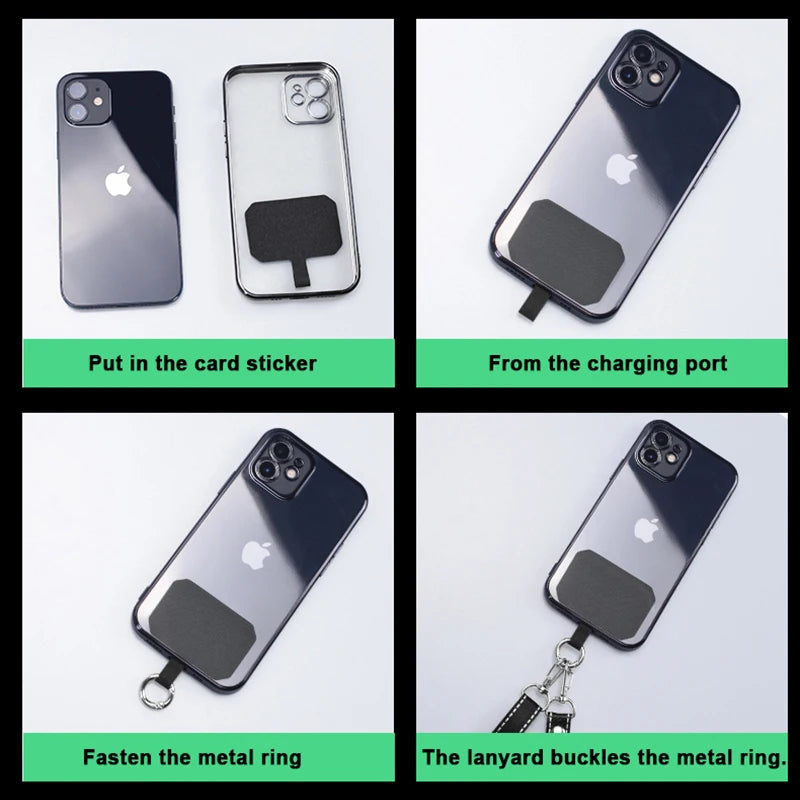 Simplicity Crossbody Cell Phone Lanyard – Adjustable Neck Strap with Universal Clip Gasket, Anti-Lost Mobile Phone Lanyard