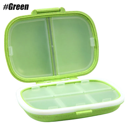 8-Compartment Travel Pill Organizer – Moisture-Proof Pill Case, Portable Medicine & Vitamin Holder for Purse