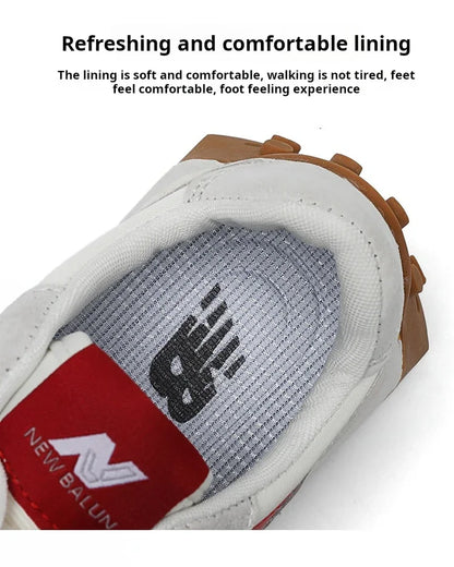 Children's Trendy Cushioned Sports Shoes - Soft Sole Lace-Up Running & Basketball Shoe