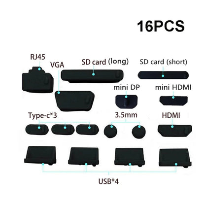 Universal Laptop USB Dust Plugs - Anti-Dust, Waterproof Computer Port Protective Covers