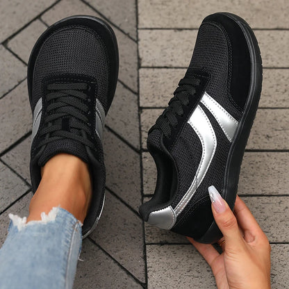 Wide Toe Barefoot Canvas Sneakers – Breathable Mesh Casual Flat Shoes for Women & Men Fashion Comfort Walking Footwear