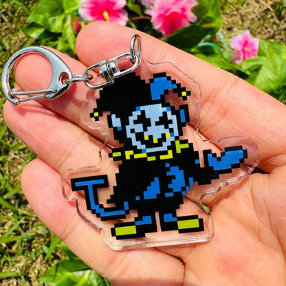 Deltarune Kris, Susie & Ralsei Keychain - Game Character Pendant, Cosplay Accessory & Anime Fan Gift