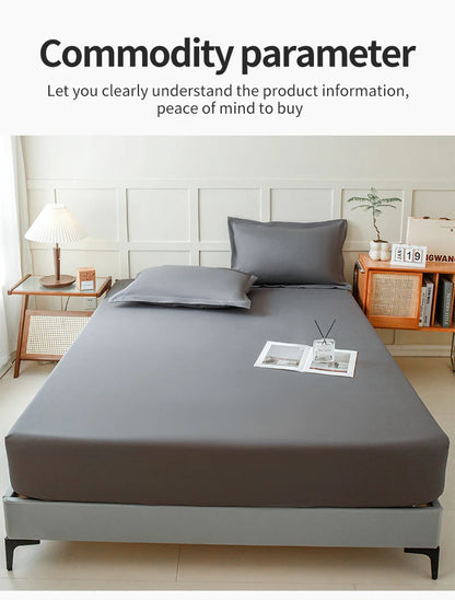 Waterproof Fitted Bed Sheet – 360 Elastic Band Mattress Protector for Single, Double, King & Queen Size