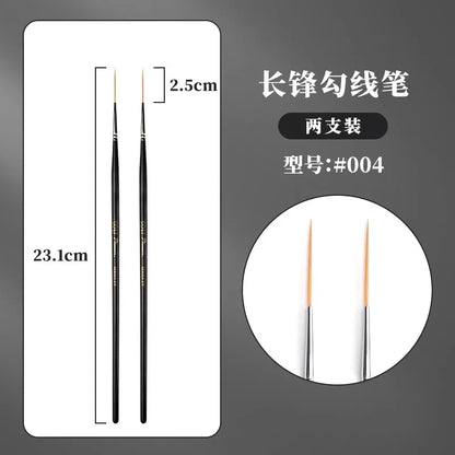 1/2/3/5PCS Rigger Artist Paint Brushes – Extra Long Fine Point Liner Brushes for Scale Models, Nail Art, Acrylic, Oil & Watercolor