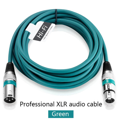 Professional XLR Male to Female Microphone Extension Cable – Balanced 3-Pin Audio Line for Recording, Mixer & Speakers