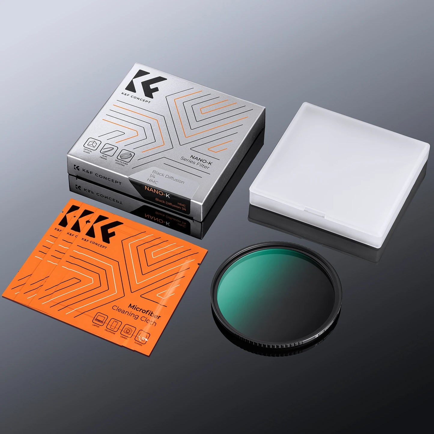 K&F Concept Black Mist Diffusion Filter 1/4 1/8 Multi-Coated, Compatible with Nikon DSLR Lenses, Sizes 49mm to 82mm