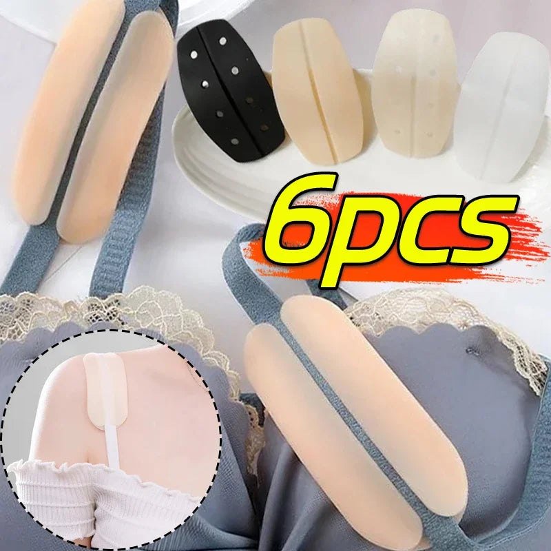2/6PCS Silicone Anti-Slip Bra Strap Pads – Soft Shoulder Cushions for Women Pain Relief