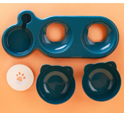 3-in-1 Automatic Cat Feeder – Double Bowl Water & Food Dispenser for Cats & Small Dogs