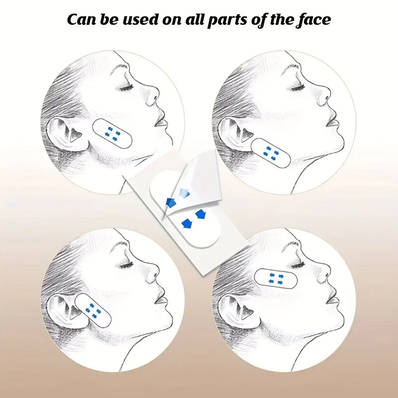 200-Piece Invisible Face Lifting Stickers – Transparent V-Shape Patches for Facial Contouring and Wrinkle Coverage