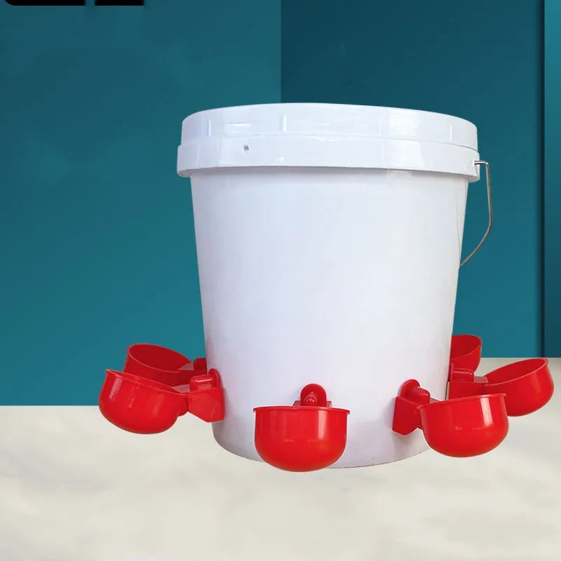 Automatic Chicken Drinking Cup Feeder | Plastic Poultry Waterer for Chicks, Duck, Goose, Quail