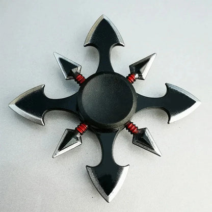 Creative Tri-Spinner Fidget Toy – Zinc Alloy Ninja Shuriken Sharingan Hand Spinner Stress Reliever for Kids