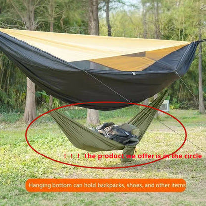 Portable Outdoor Storage Hammock - Small Camping Organizer for Clothes, Shoes & Gear