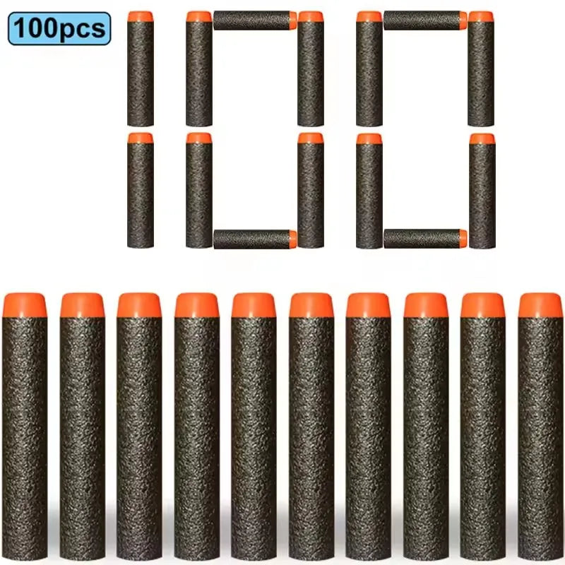 100/50PCS 7.2cm Foam Refill Darts for Nerf N-Strike Elite Blasters – Soft Bullet Toy Gun Accessories for Kids