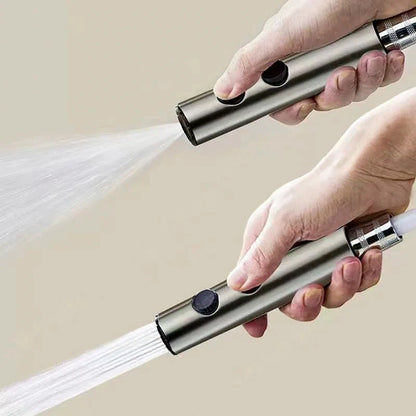 Stainless Steel Toilet Bidet Sprayer Set - Dual Button Handheld Rain Spray Faucet with Self-Cleaning Shower Head & Bathroom Hose Kit