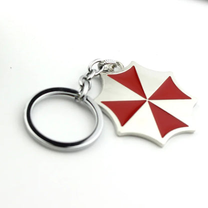 Resident Evil Umbrella Corporation Keychain - Movie-Inspired Mini Umbrella Charm for Keys, Bags and Cars
