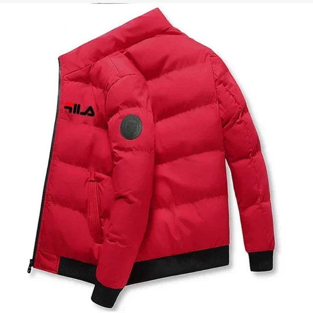 Men's Autumn Winter Short Jacket - Lightweight Cotton-Padded Stand Collar Zipper Coat for Outdoor Casual Wear