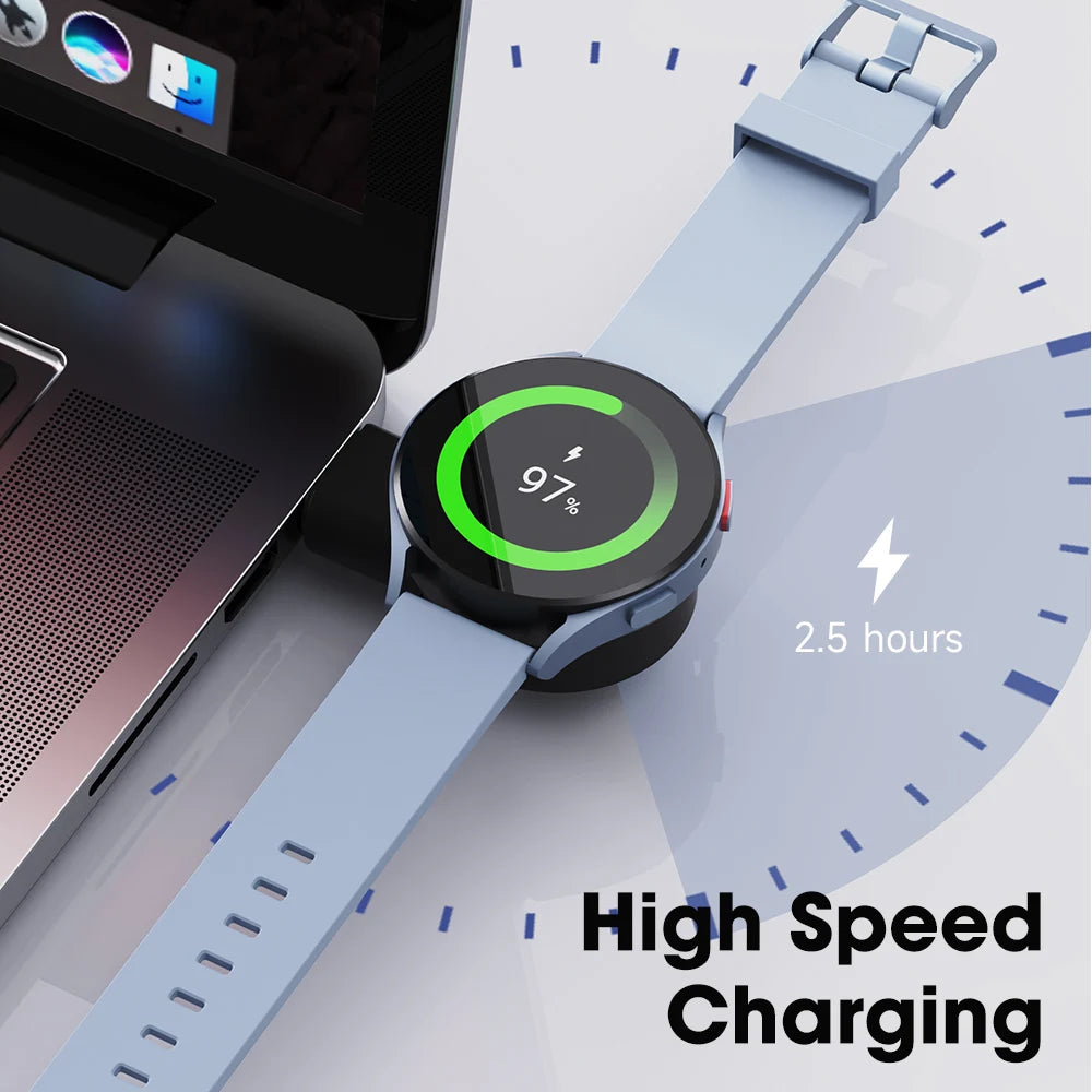 Dock Charger Adapter - Wireless USB Charging Cable Stand for Samsung Galaxy Watch 6, Watch 5 Pro, Watch 4 (44mm/40mm)