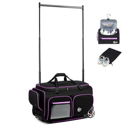 Large-Capacity Business Trolley Travel Bag — Carry-On Luggage with Laptop Compartment, Clothes Drying Rack & Multi-Functional Travel Case