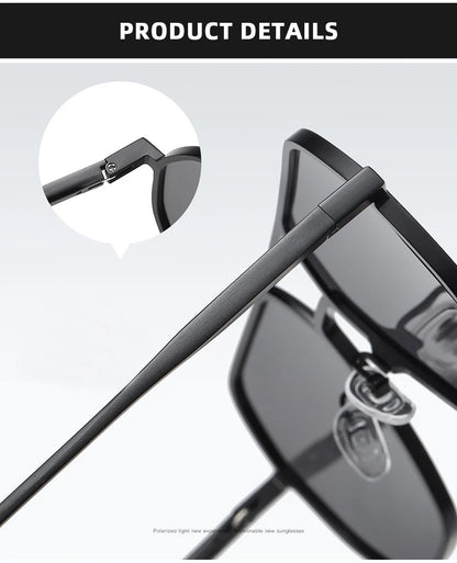 Luxury Metal Photochromic Sunglasses – Fashion Polarized UV400 Chameleon Anti-Glare Driving Glasses for Men & Women