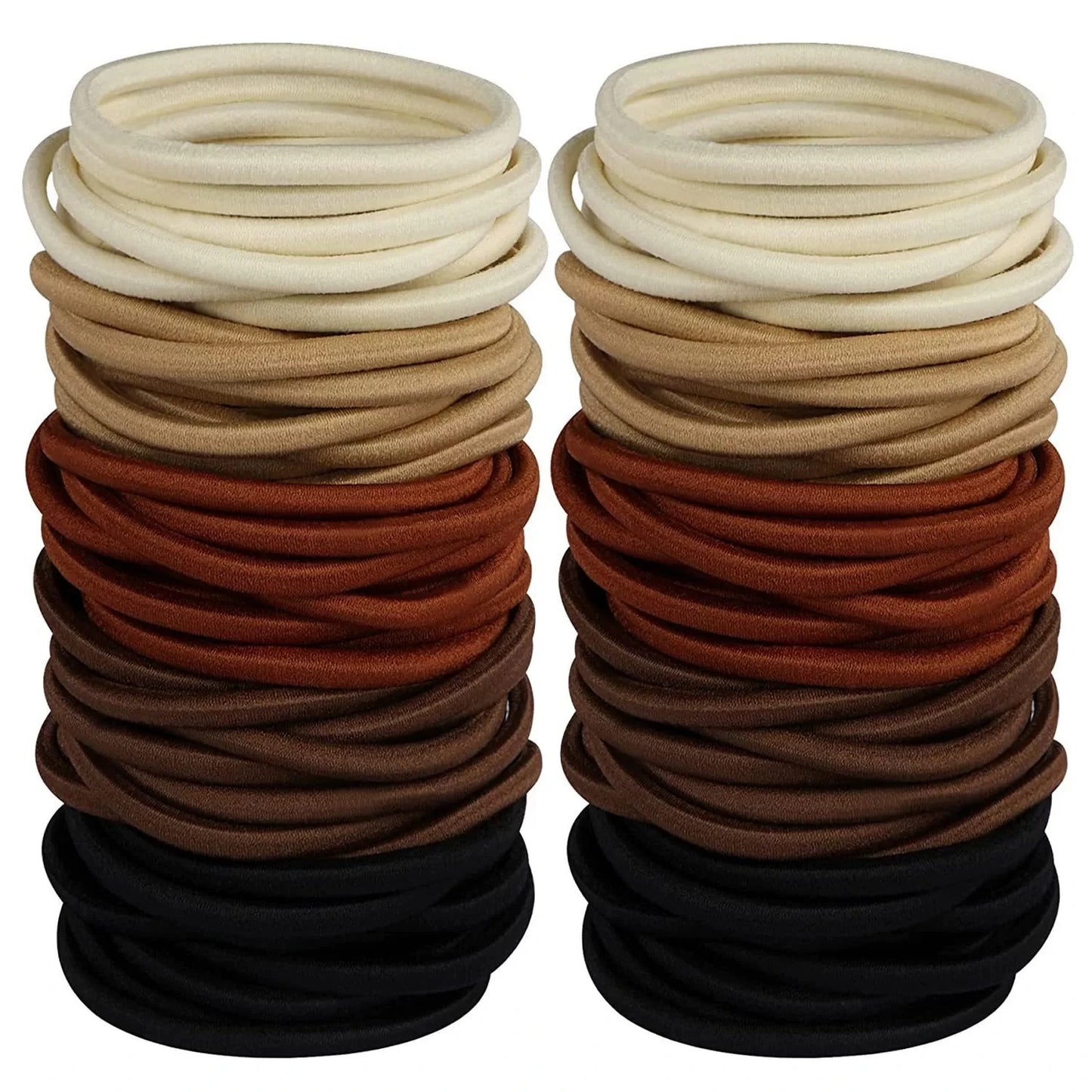 10/30/50PCS Black Elastic Hair Bands - 4MM Ponytail Holders & Scrunchies for Women, Men & Girls