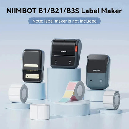 Niimbot B21/B1/B203 Mini Bluetooth Thermal Printer – Waterproof Oil-Resistant Label Maker with Adhesive Sticker Paper for Office Use