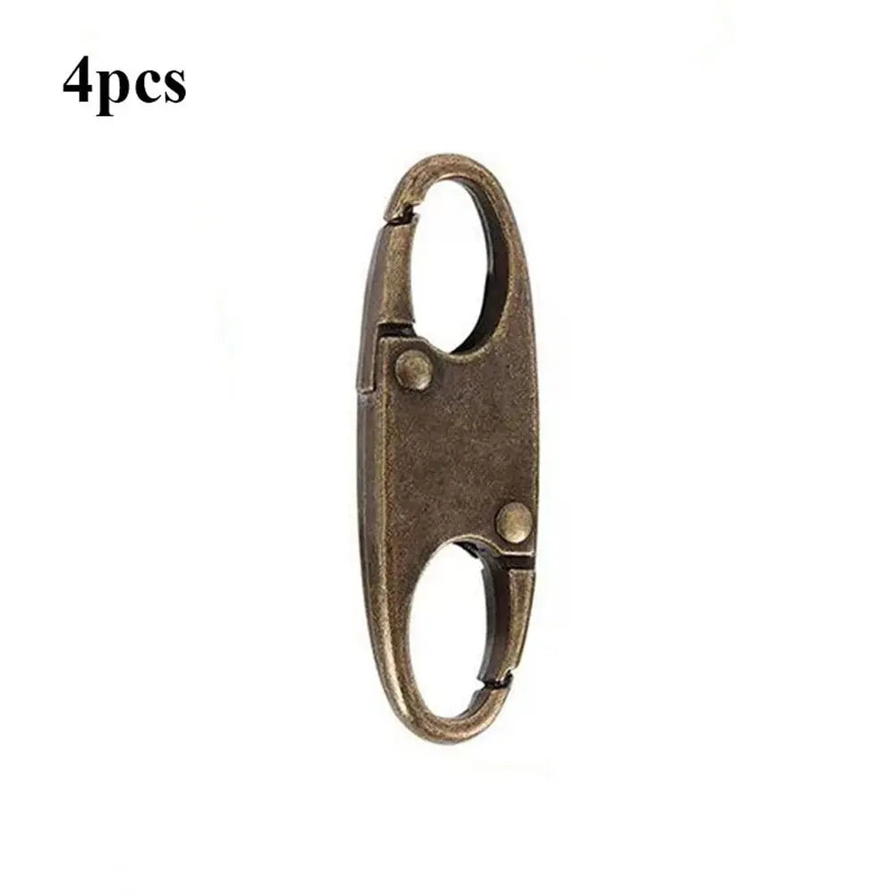 Alloy S-Shaped Anti-Theft Zipper Lock Clip – Portable Silver Bag & Luggage Security Accessory for Suitcases & Travel Use