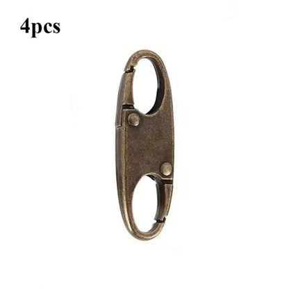 Alloy S-Shaped Anti-Theft Zipper Lock Clip – Portable Silver Bag & Luggage Security Accessory for Suitcases & Travel Use