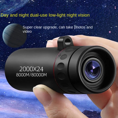 2000x24 HD Monocular Telescope – Mini Portable Phone Telescope with Holder for Outdoor Camping, Hunting & Birdwatching