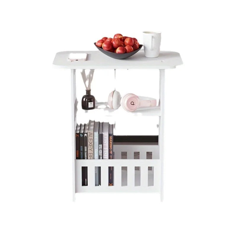 Modern Nordic Wooden Storage Table - Multipurpose Bedside Nightstand & Living Room Organizer