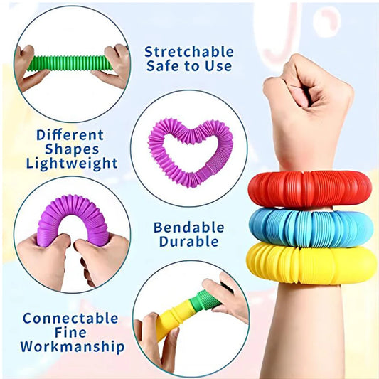 Colorful Telescopic Pop Tubes Fidget Toy Set (10–30PCS) – Sensory Stress Relief Toys for Adults & Kids