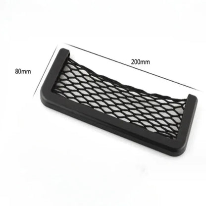 Car Seat Side Storage Bag - Elastic Mesh Pocket Organizer for Phone & Interior Accessories