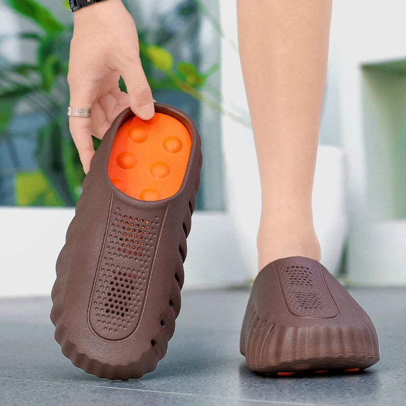 Men’s & Women’s EVA Toe Massage Slippers - Lightweight Casual Beach Shoes for Outdoor Summer Comfort