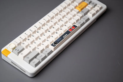 Retro Gamepad Keycap 6.25u Spacebar – Artisan ABS Keycap for MX Switches, Black & White for Mechanical Gaming Keyboards