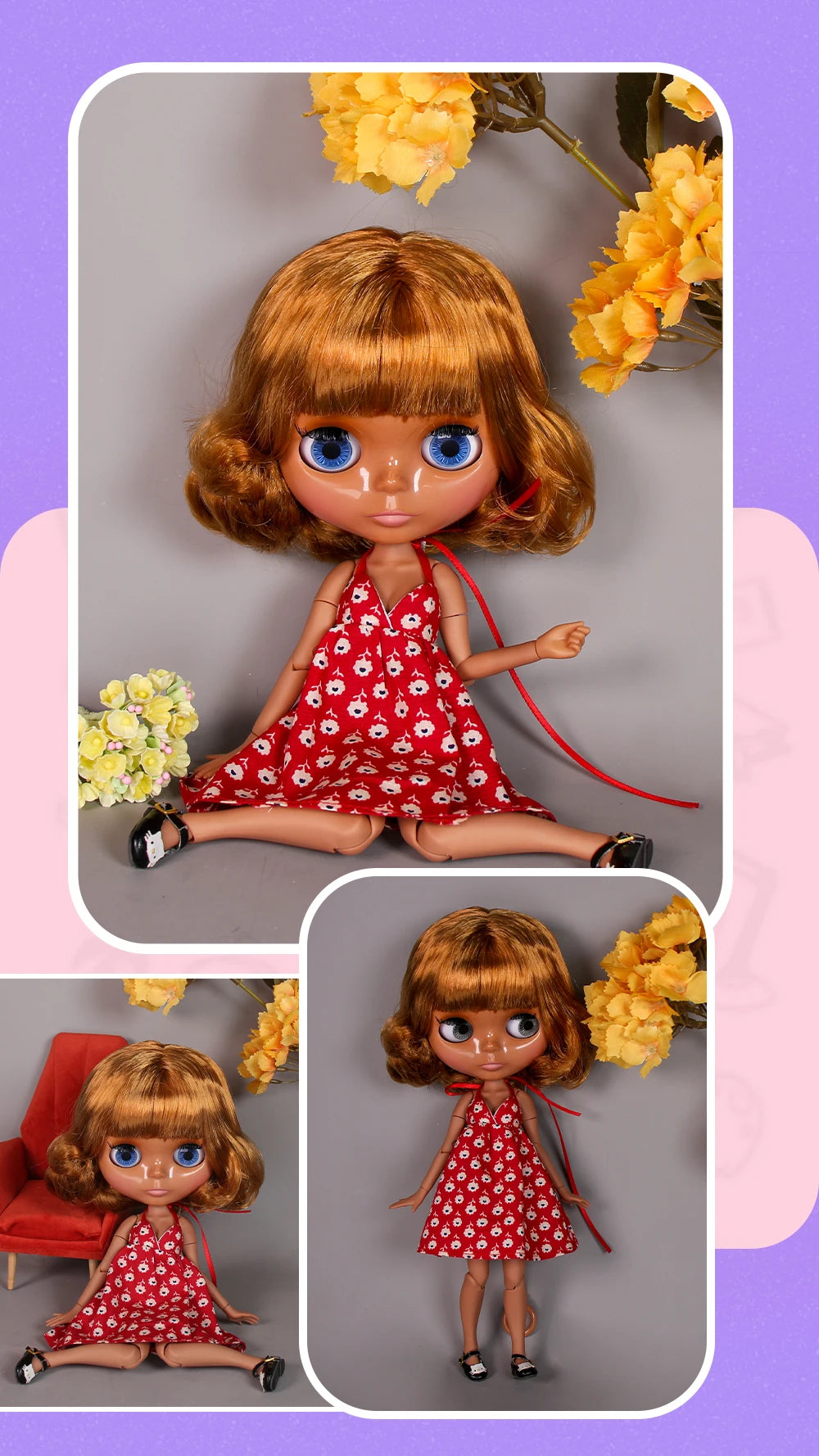 ICY DBS Blyth Doll – 1/6 Joint Body BJD Anime Doll, 30cm White Skin Matte Face Special Combo Toy