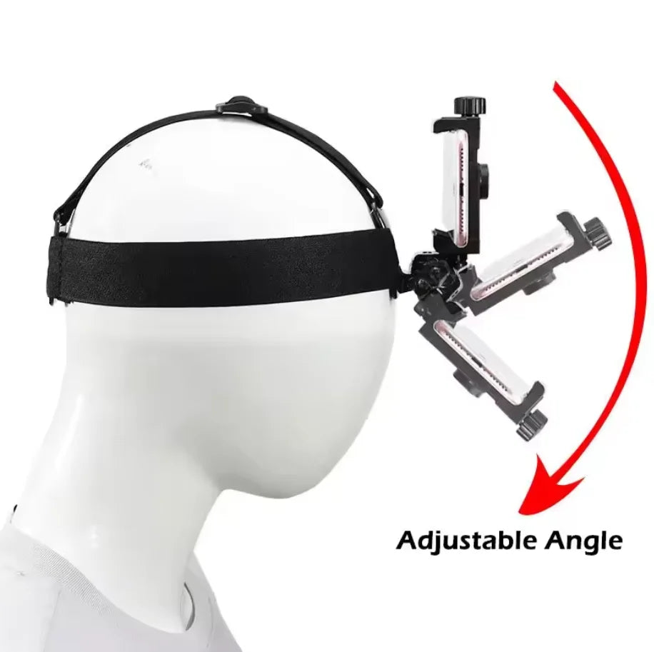 POV Video Headband Mount - Hands-Free Mobile Phone Shooting Bracket