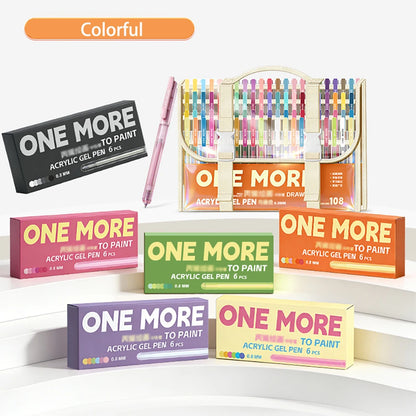 Multi-Color Acrylic Pen - 0.8mm Neutral Tip Pen for Nail Art, Notes & Key Marking
