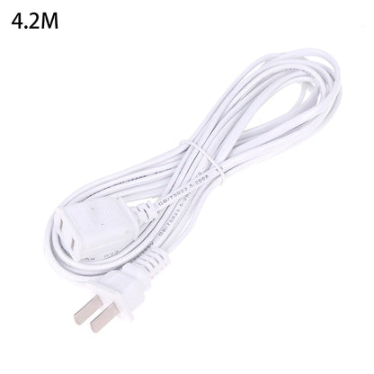 AC Power Cord with ON/OFF Switch - Two-Pin Plug Extension Cable Adapter for Home & Electronics
